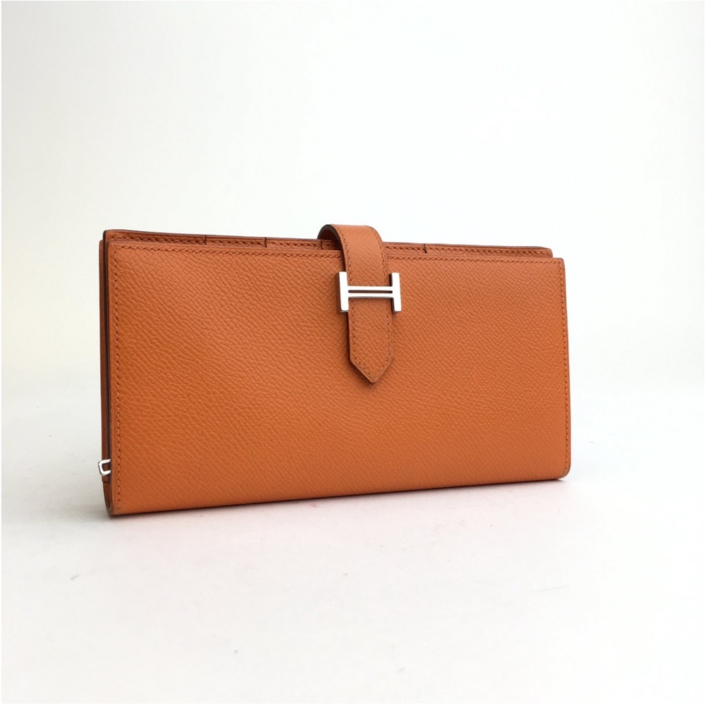 Hermes Bearn Wallet - Orange